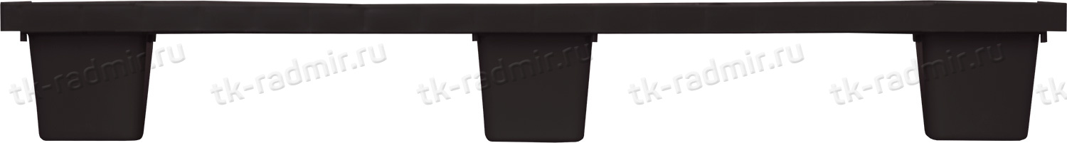 Паллет 1200x800х160 перфорированный, вкладываемый, на 9-х ножках  чёрный
