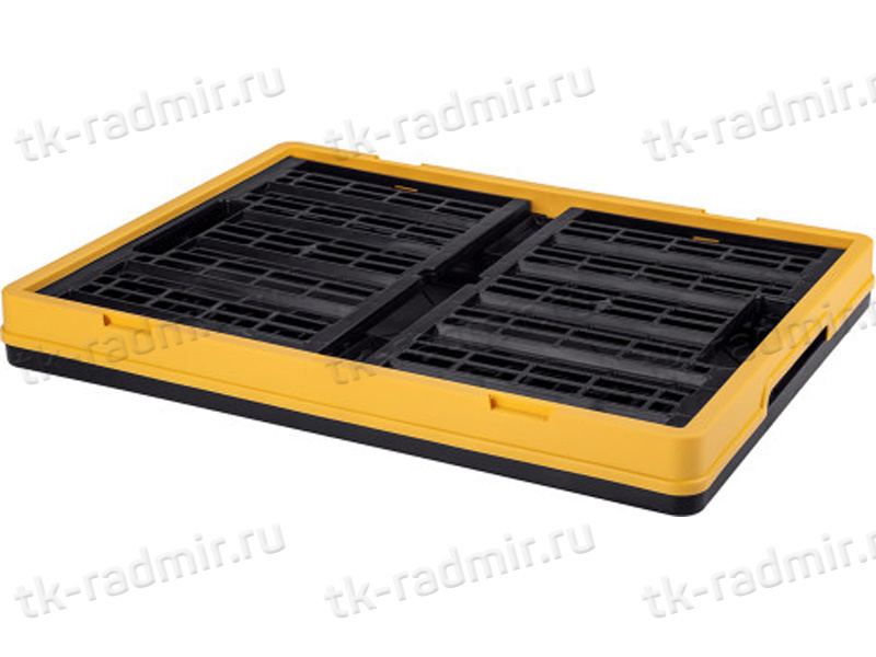 Ящик 480х350х230 перфорированный, складной  чёрный