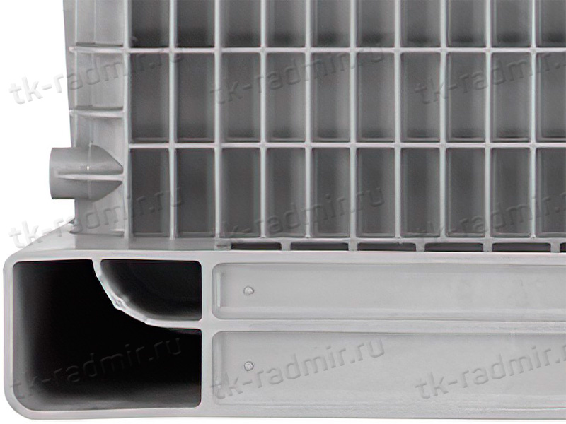 BoxPallet 1200х1000х1140 сплошной, на 3-х полозьях  серый