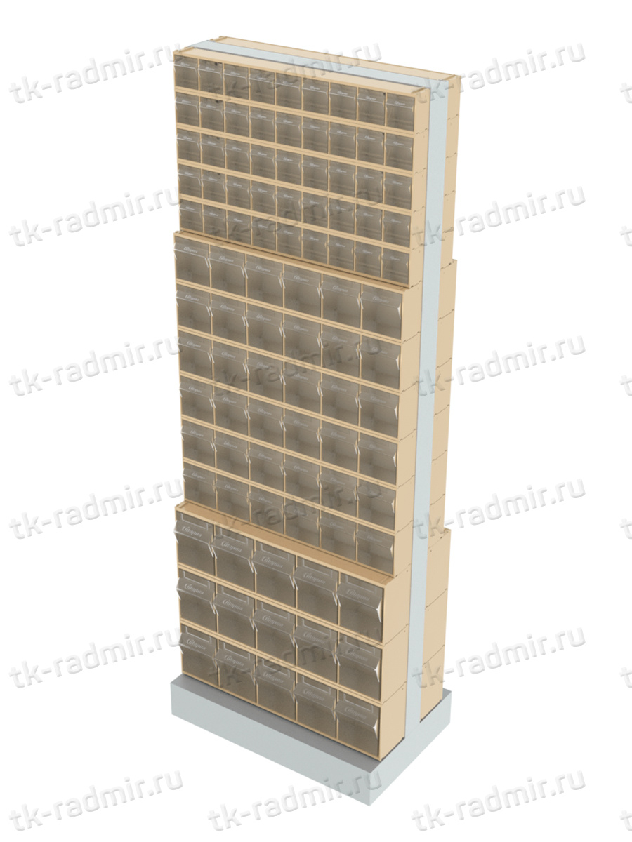 Стойка бежевая двусторонняя напольная Стелла-техник 406-05-06-03-B (600х380х1650) купить
