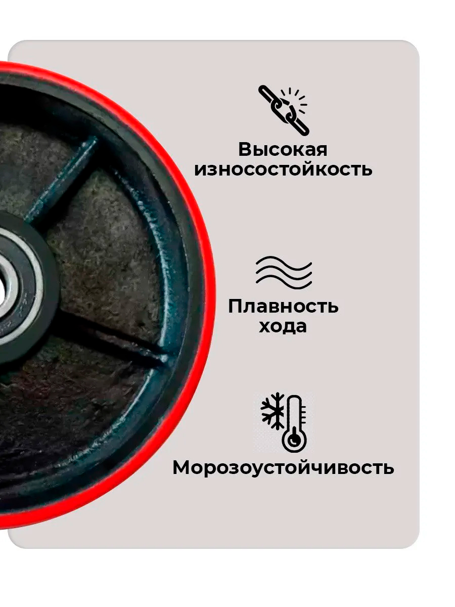 Колесо полиуретан 160х50 мм с подшипником для тележек гидравлических JC/DF-III/DB/BFC/AC(LH) купить