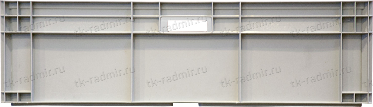 Ящик 800х600х230 сплошной, с ручками, дно с усилением, серый B-8622