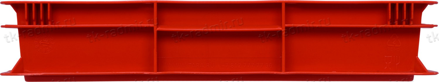 Ящик 600х400х75 сплошной  красный