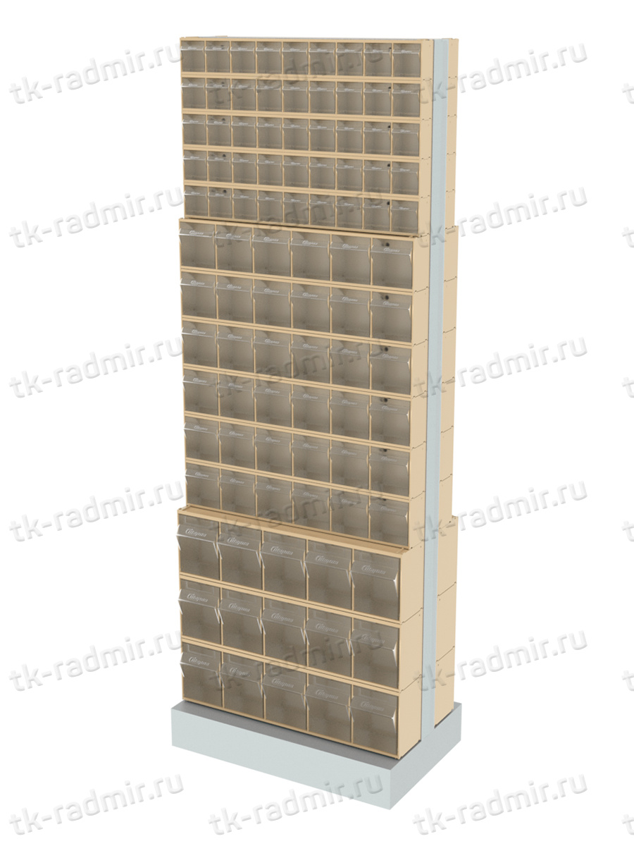 Стойка бежевая двусторонняя напольная Стелла-техник 406-05-06-03-B (600х380х1650) купить