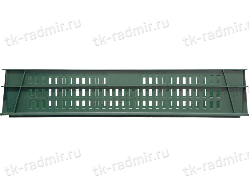 Ящик 740х465х145 дно сплошное стенки перфорированные  зелёный