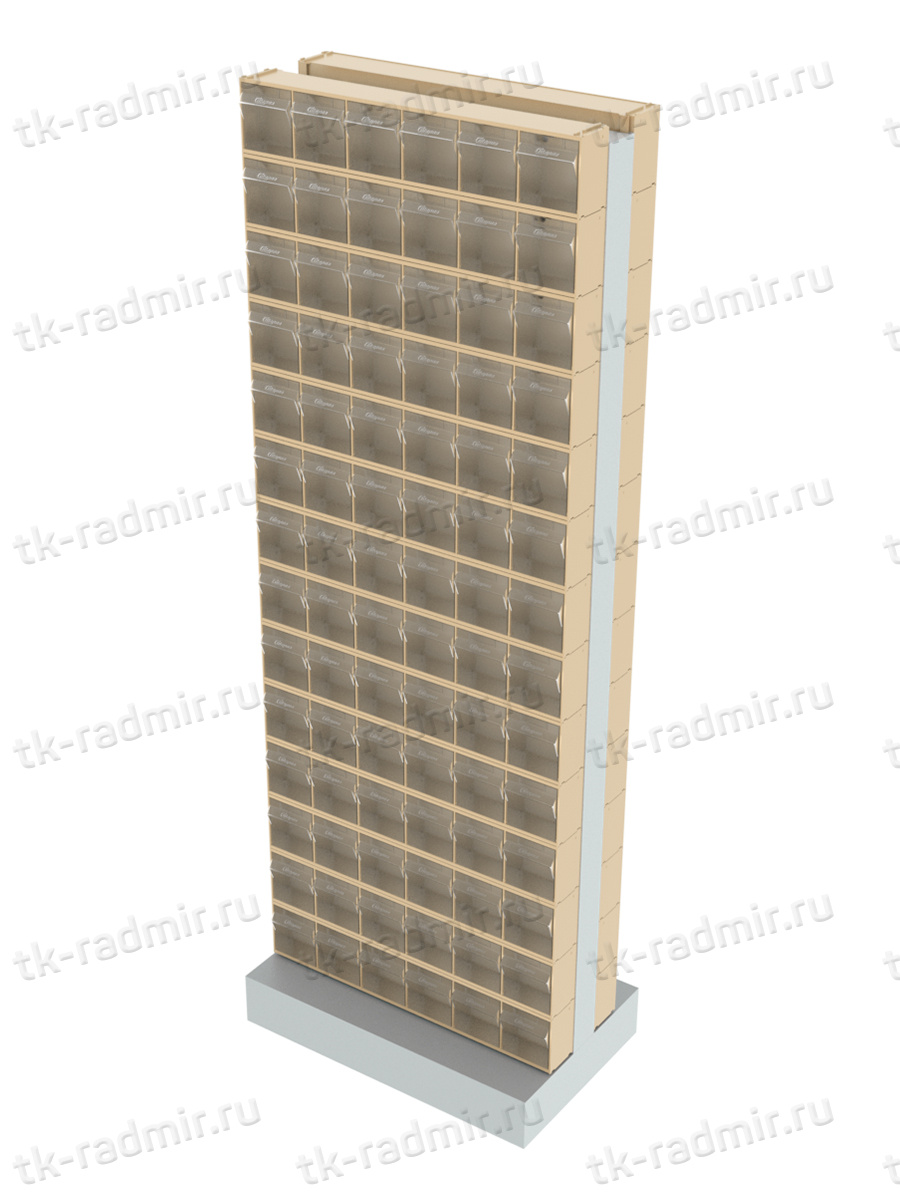 Стойка бежевая двусторонняя напольная  Стелла-техник 406-00-14-00-B  (600х380х1650) купить
