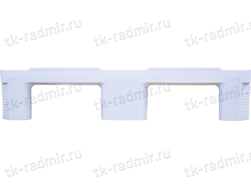 Паллет 1200x800х160 сплошной, гигиенический, на 3-х полозьях  серый