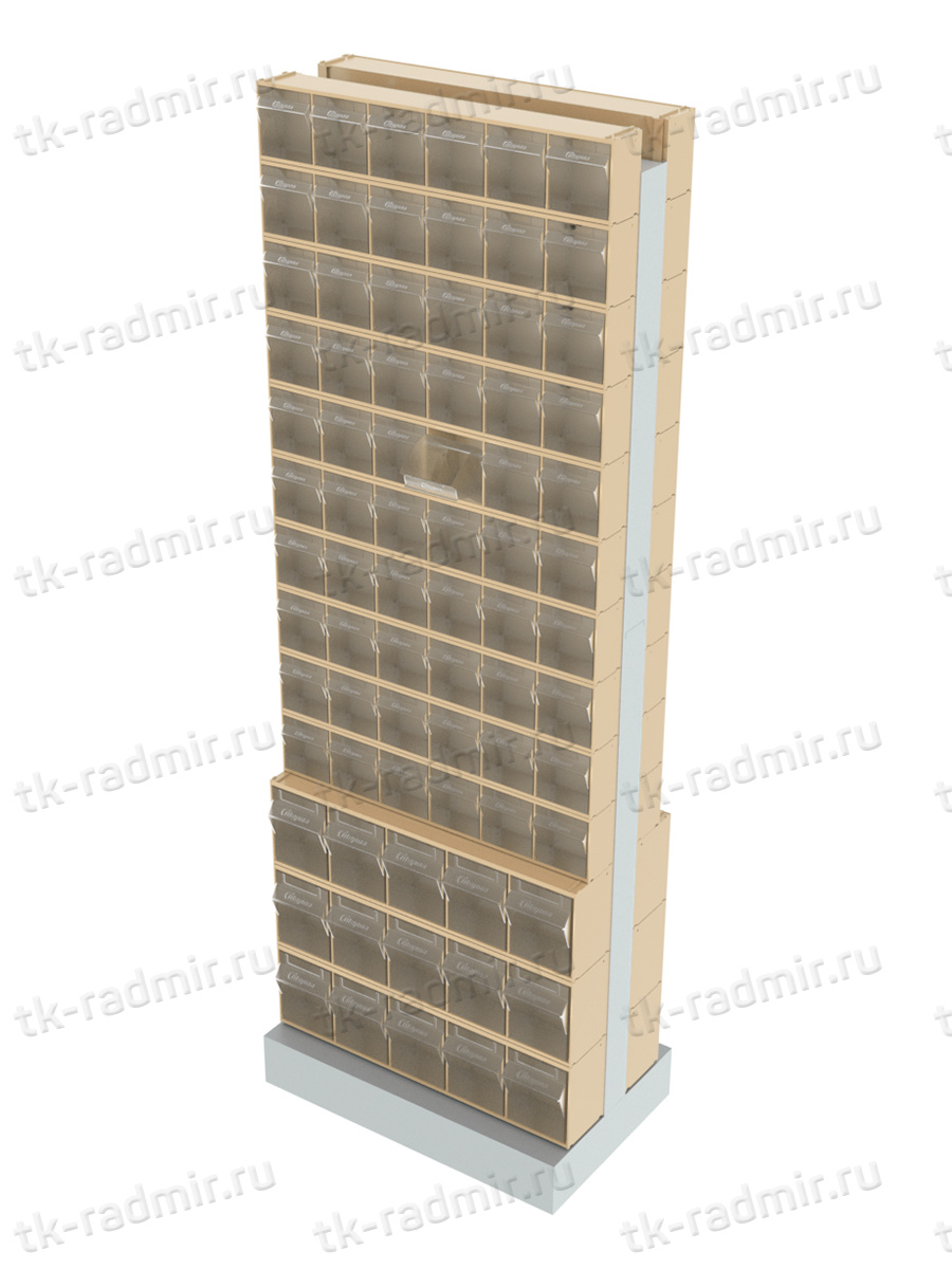 Стойка бежевая двусторонняя напольная Стелла-техник 406-00-10-03-B (600х380х1650) купить