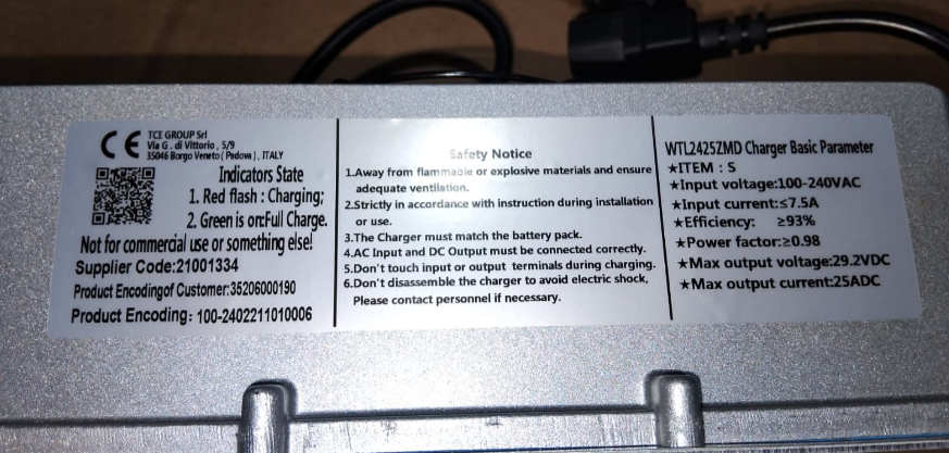 Зарядное устройство для штабелёров CDD10R-E/CDD12R-E 24V/25A Li-ion (Charger) купить