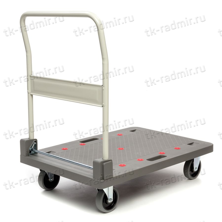 Тележка платформенная Стелла-техник FW-250П 900х610 со складной ручкой, грузоподъемность 250кг купить