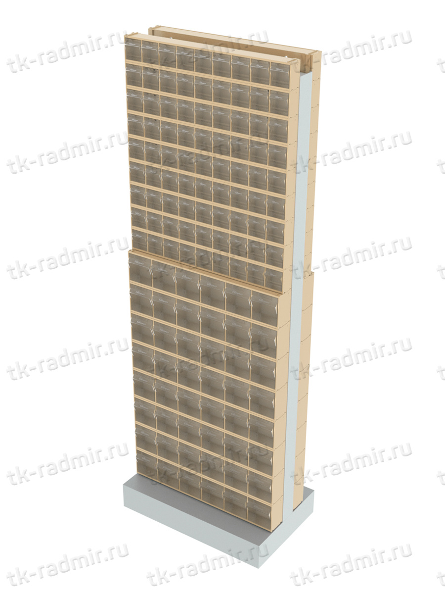 Стойка бежевая двусторонняя напольная Стелла-техник 406-09-08-00-B (600х380х1650) купить