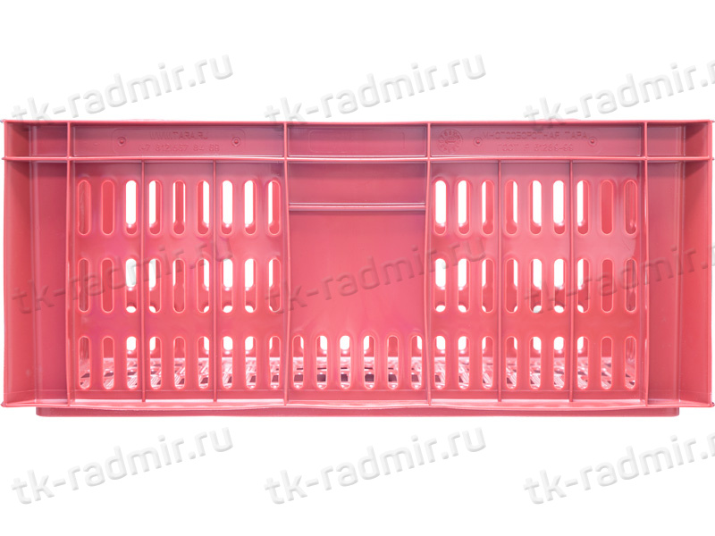 Ящик 600х400х250 с перфорацией  красный