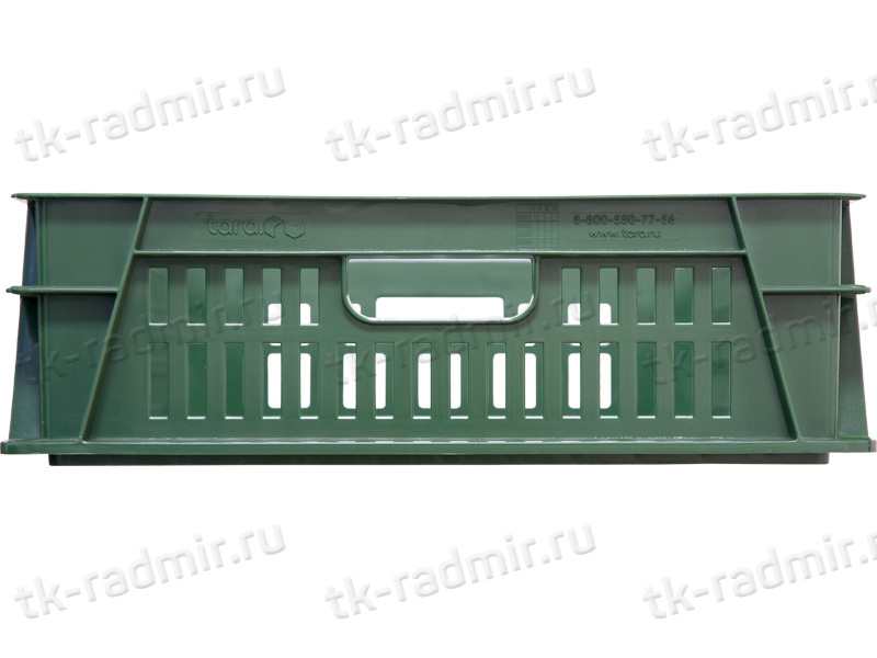 Ящик 740х465х145 перфорированный  зелёный